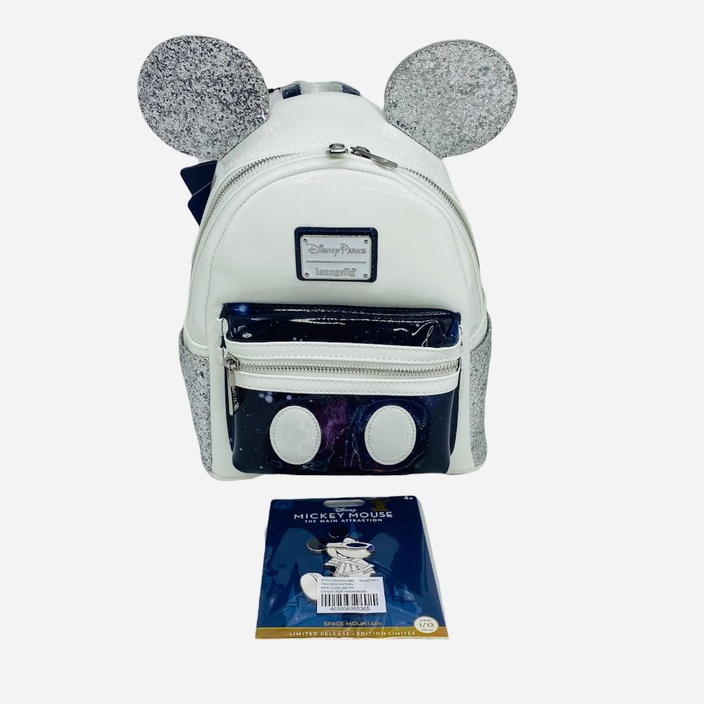 Loungefly Mickey Mouse: The Main Attraction Space Mountain and Mickey Pin